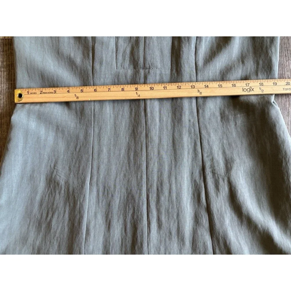 Vince A-Line Clay Sage Green Pocket Short Knee Length Dress Size Small NWY $448 - Picture 7 of 12